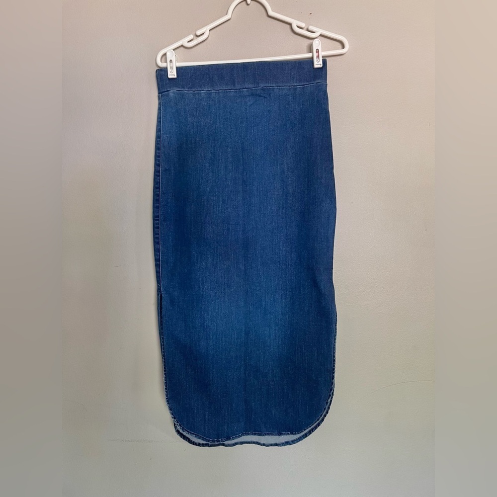 Frank & Eileen Donegal Unforgettable Italian Performance Blue Denim Skirt Size 2 - Picture 4 of 7